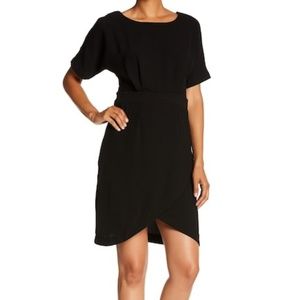 Short Dolman Sleeve Wrap Dress